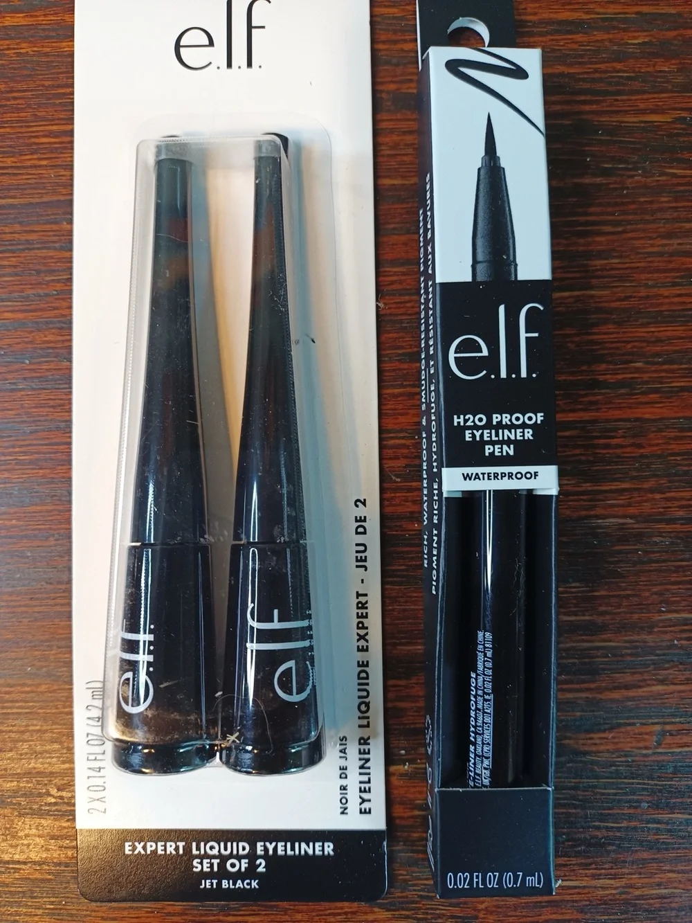 e.l.f. Expert Liquid Eyeliner Set and H2O Proof Eyeliner Pen — Black